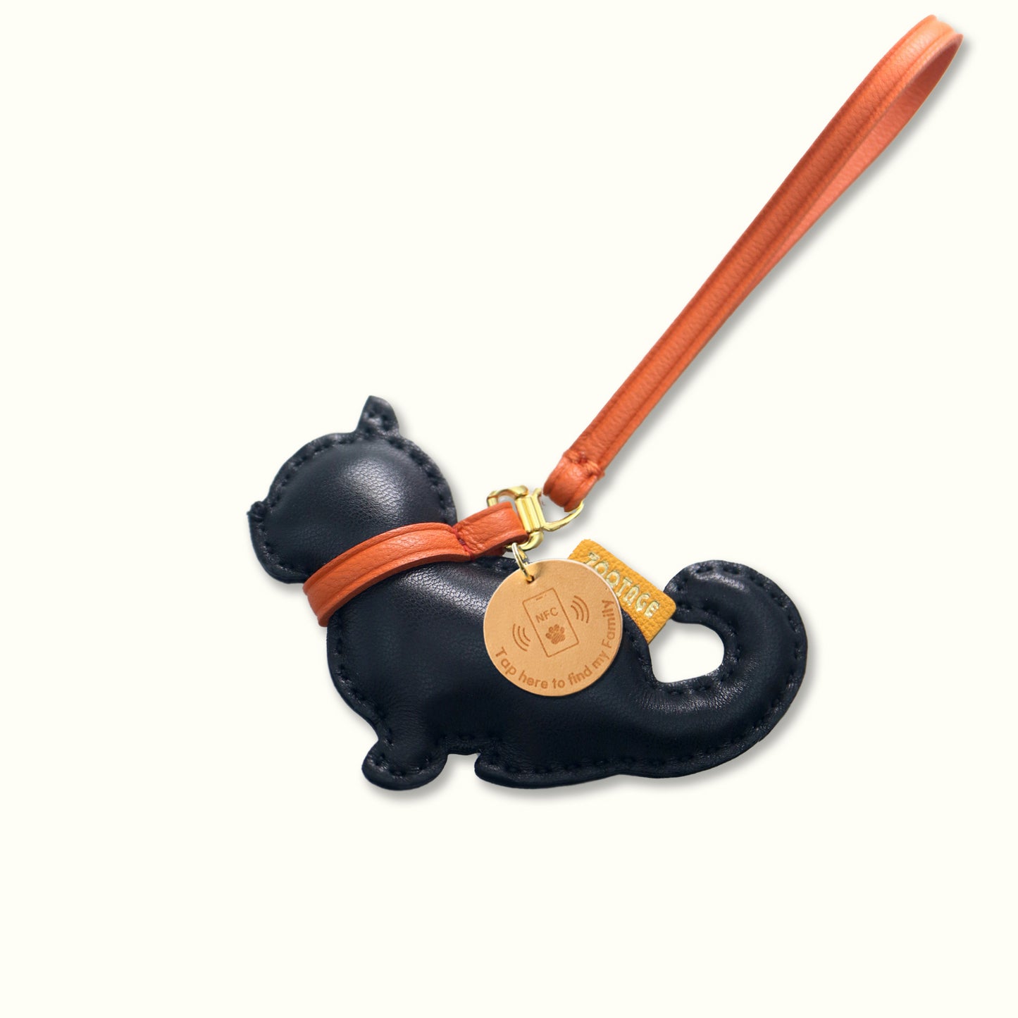 Black Cat Leather Connection Charm