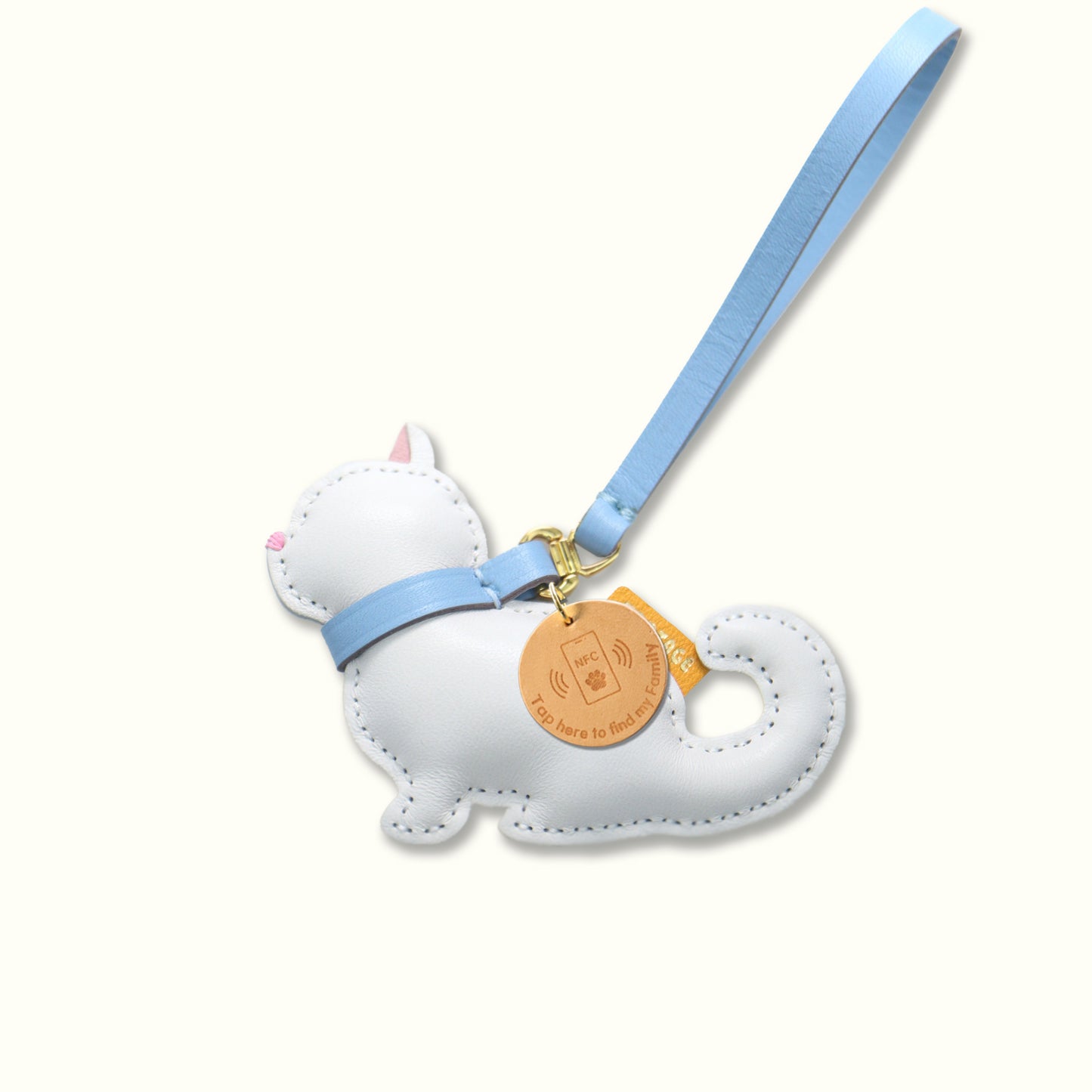 White Cat Leather Connection Charm